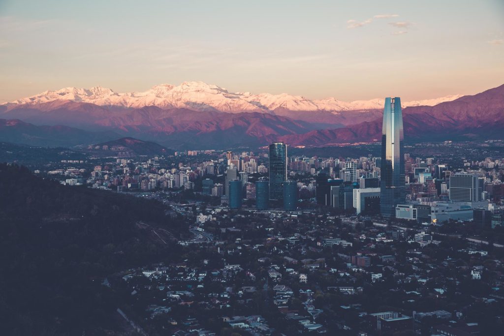 aerial view of santiago chile