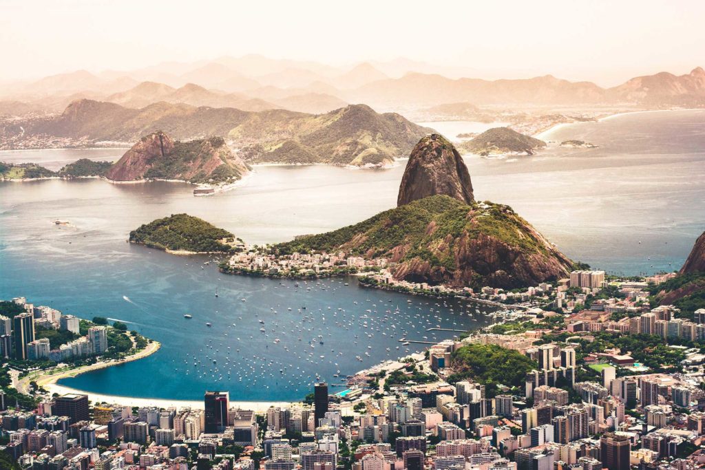 aerial view of rio de janeiro